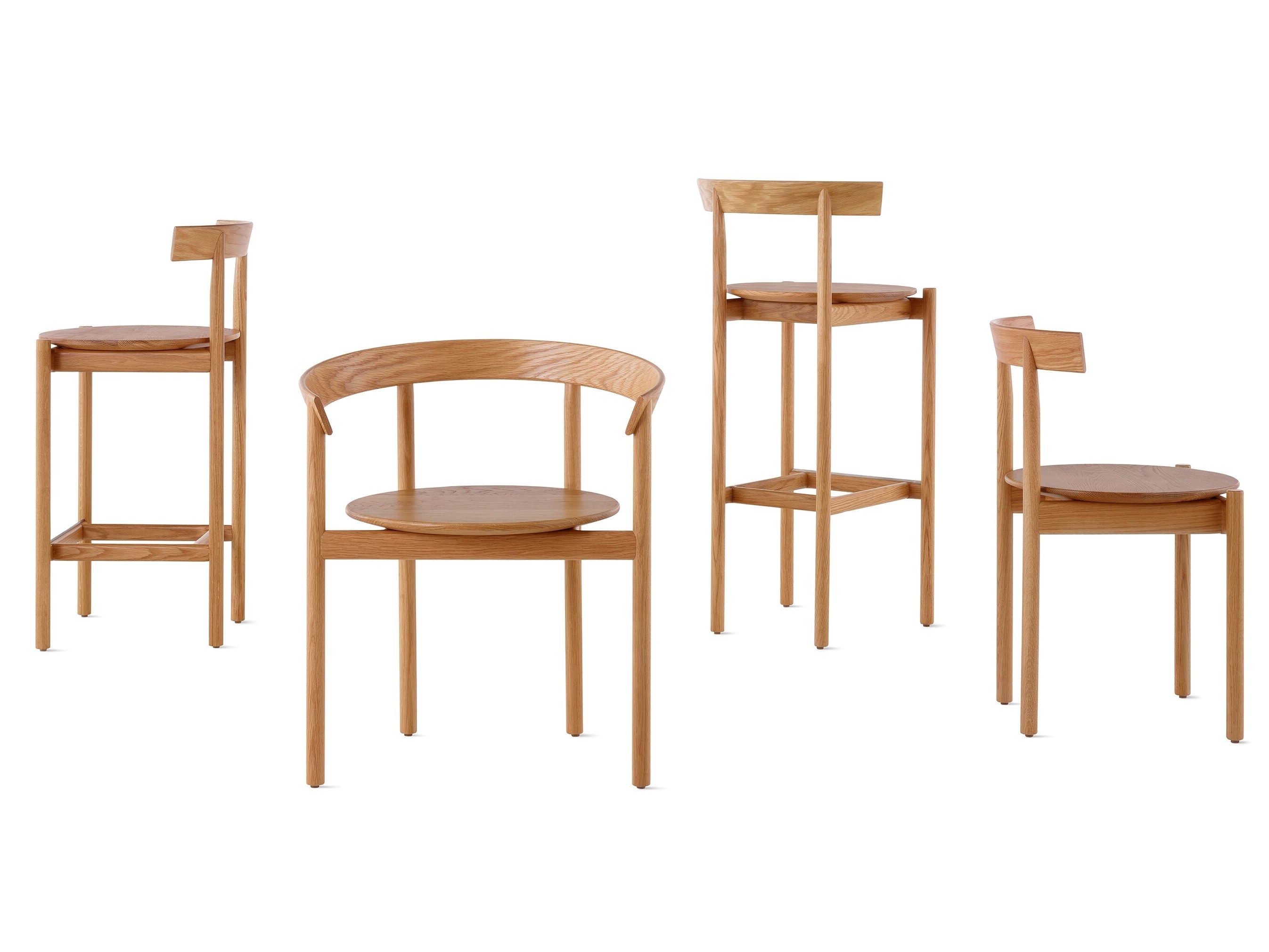 Стул из массива дерева с подлокотниками Herman Miller Comma ARCH-00036255 - Вид №1