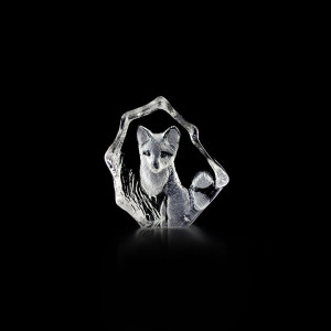 88132 Скульптура из прозрачного хрусталя "Лисёнок", 55/60 мм. Maleras