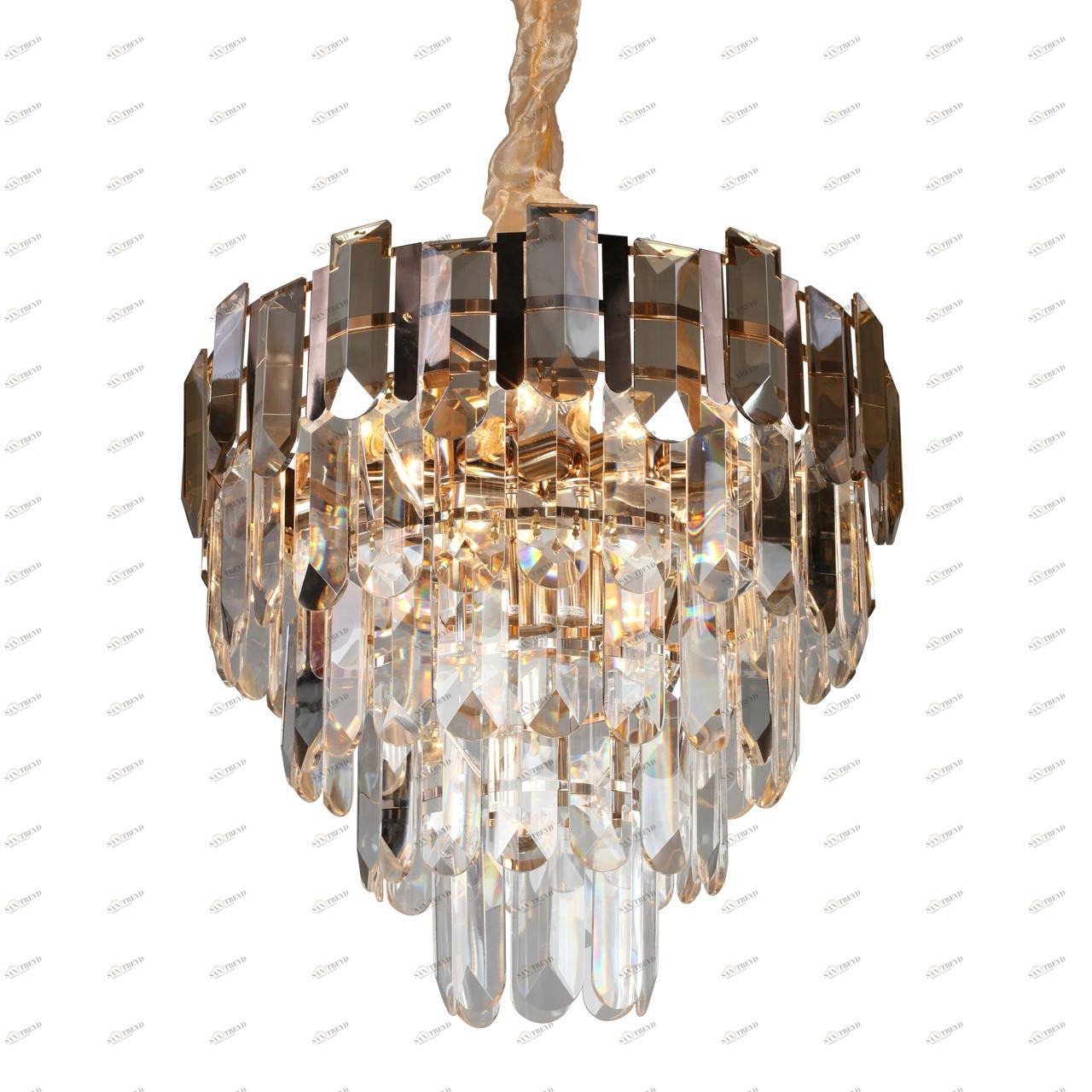 Подвесная люстра Omnilux Lariano OML-81303-13 OMNILUX ДИЗАЙНЕРСКИЕ, LARIANO 337196 Золото;прозрачный 