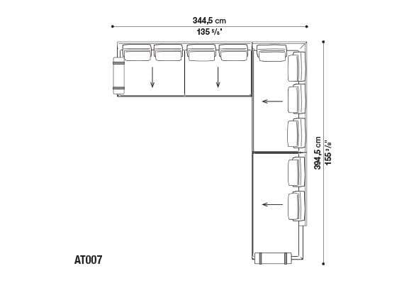 Кожаный диван B&B Italia Атолл ARCH-00112726 - Вид №13
