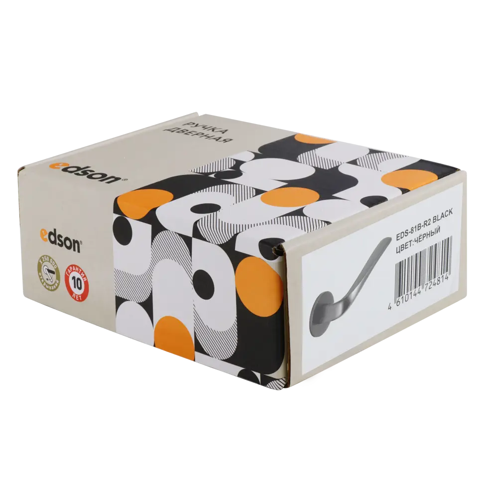 Дверные ручки EDSON EDS-81B-R2 черные для межкомнатных дверей 85170363 STLM-0059381 - Вид №2