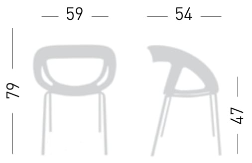 Стул из инженерного пластика с подлокотниками GABER Moema ARCH-00037921 - Вид №9