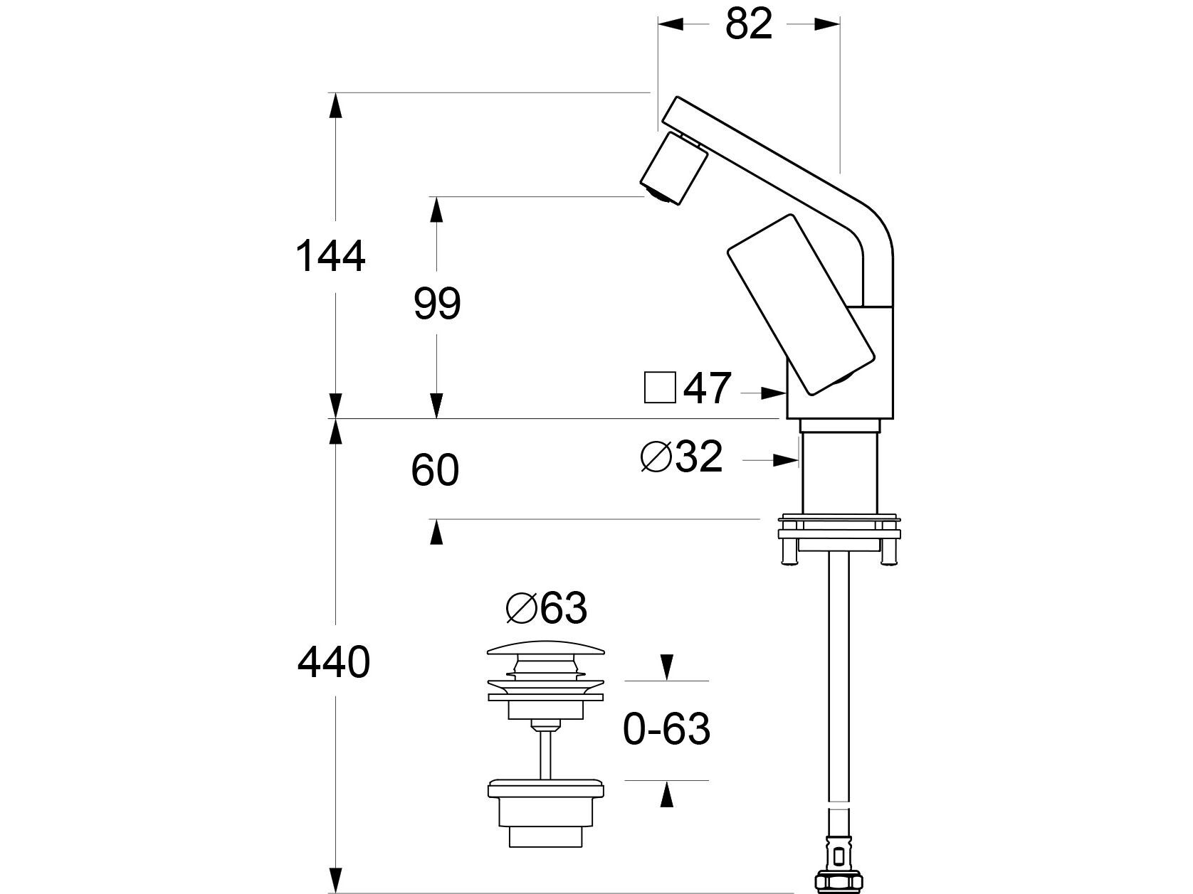 Смеситель для биде с одним отверстием GUGLIELMI RUBINETTERIE Centanni ARCH-00119807 - Вид №2