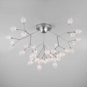 Люстра белая потолочная Bogates Boccio 548 BOGATES ДИЗАЙНЕРСКИЕ, BOCCIO 00-3833531 Белый;прозрачный;серебро