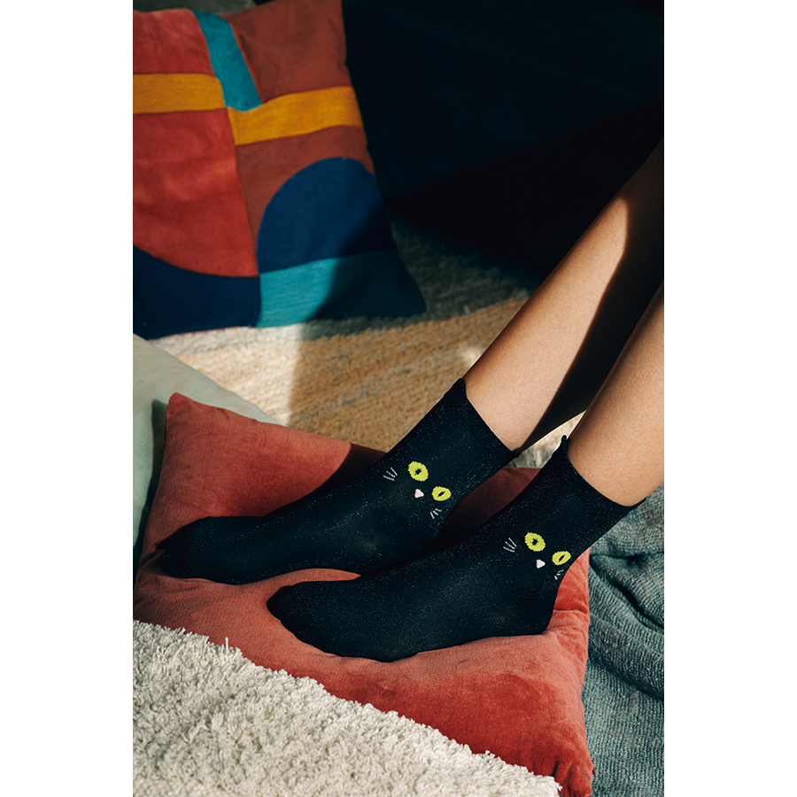DYCATSOBK Носки cat черные Doiy  - Вид №1