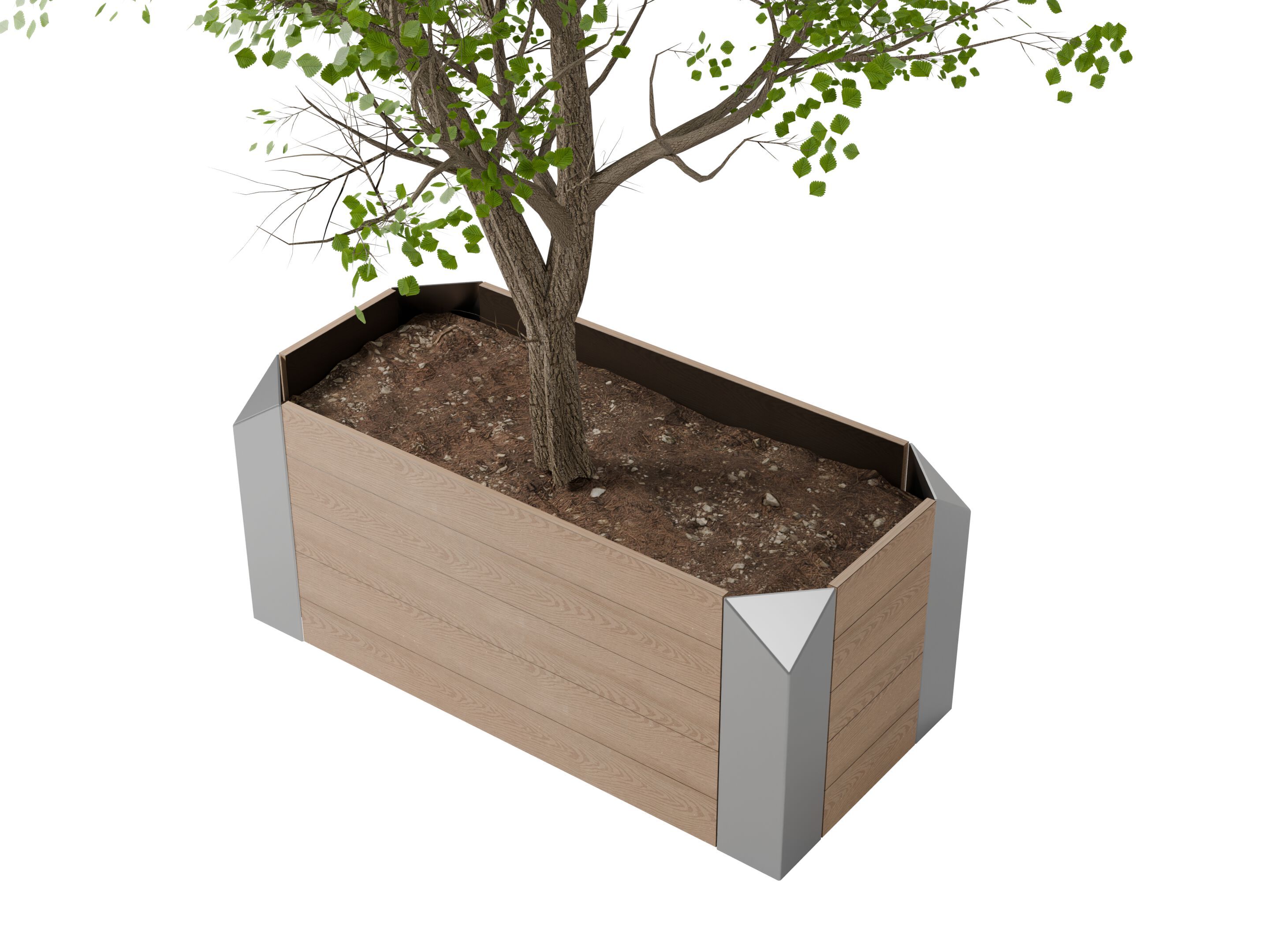 Прямоугольная плантатор WPC Studio Città киригами ARCH-00135085