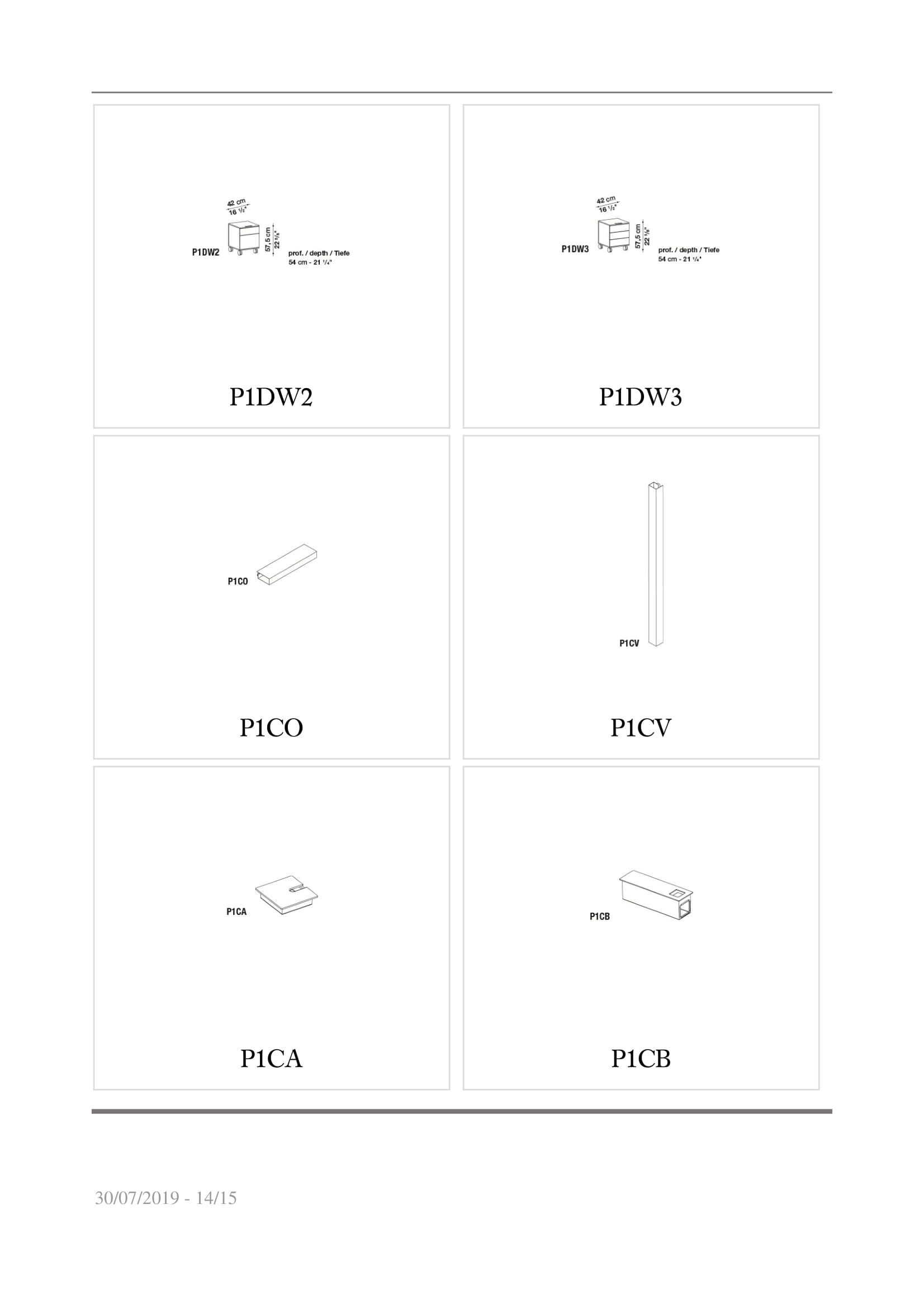 Стеклянный прямоугольный рабочий стол B&B Italia Project проект 1 ARCH-00025938 - Вид №5