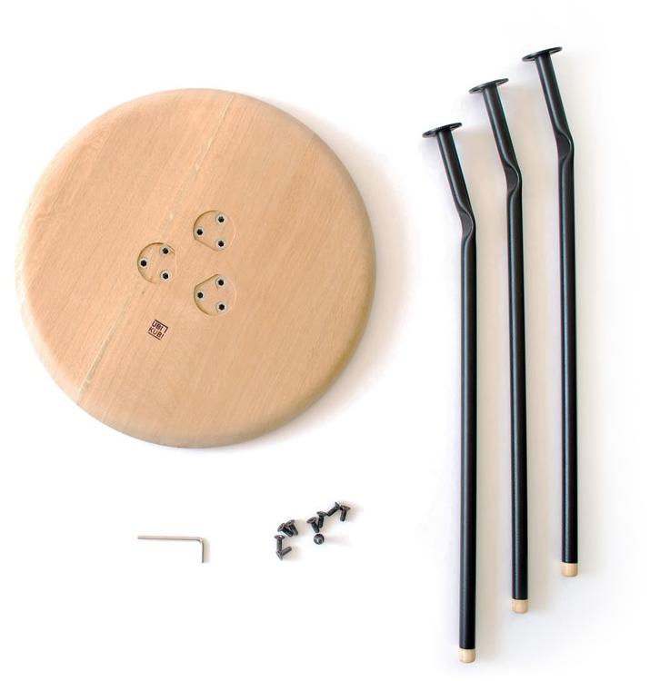 Askia Низкий круглый журнальный столик из дуба Bend 1.t03.ok.mbk - Вид №2