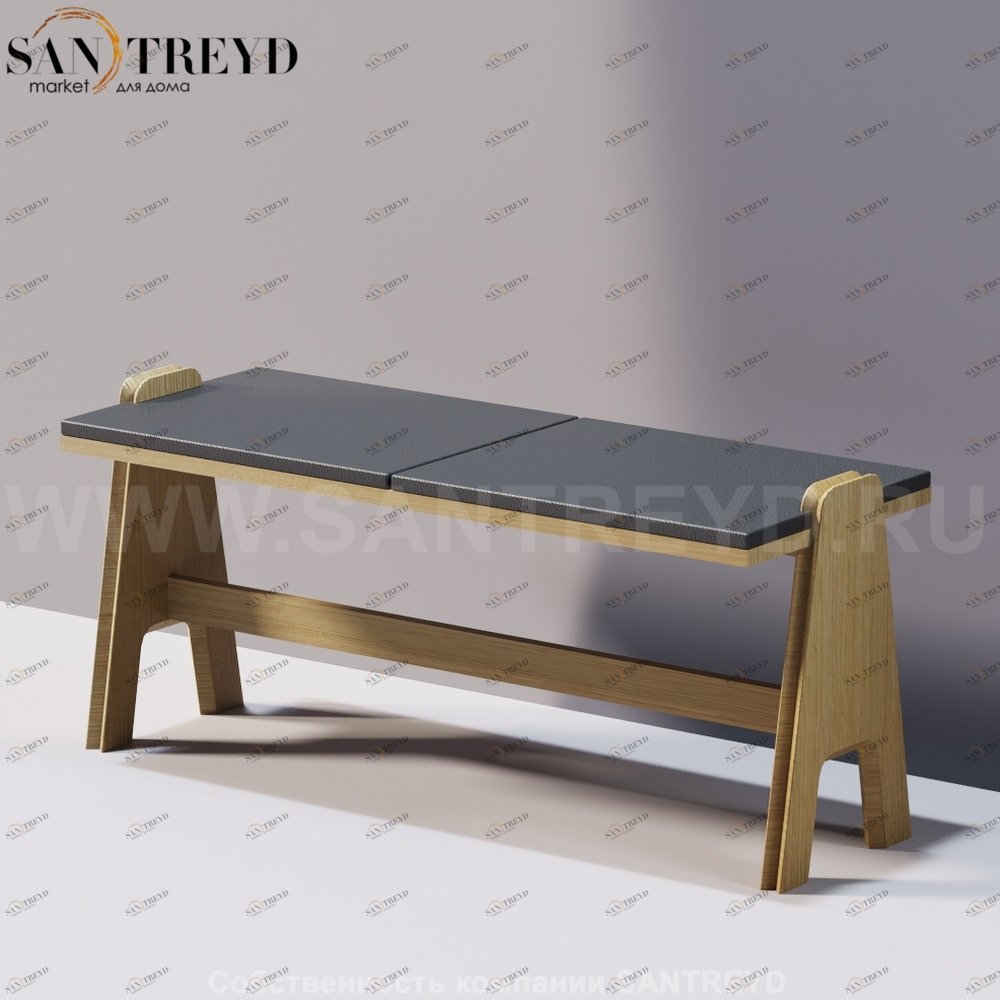 Agape CAVALLETTO Двойная подушка из черной кожи ACVL0394NE