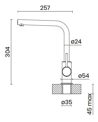 Смеситель для кухни с одной ручкой TASCA DORA ARCH-00082883 - Вид №2