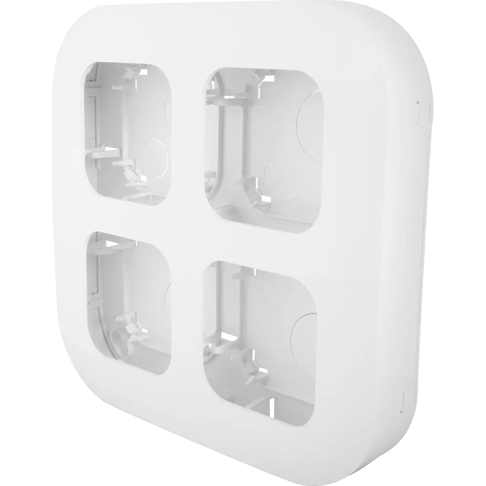 Установочный блок Legrand Quteo 4 поста открытого монтажа, цвет белый 16268482 STLM-2099624 - Вид №1