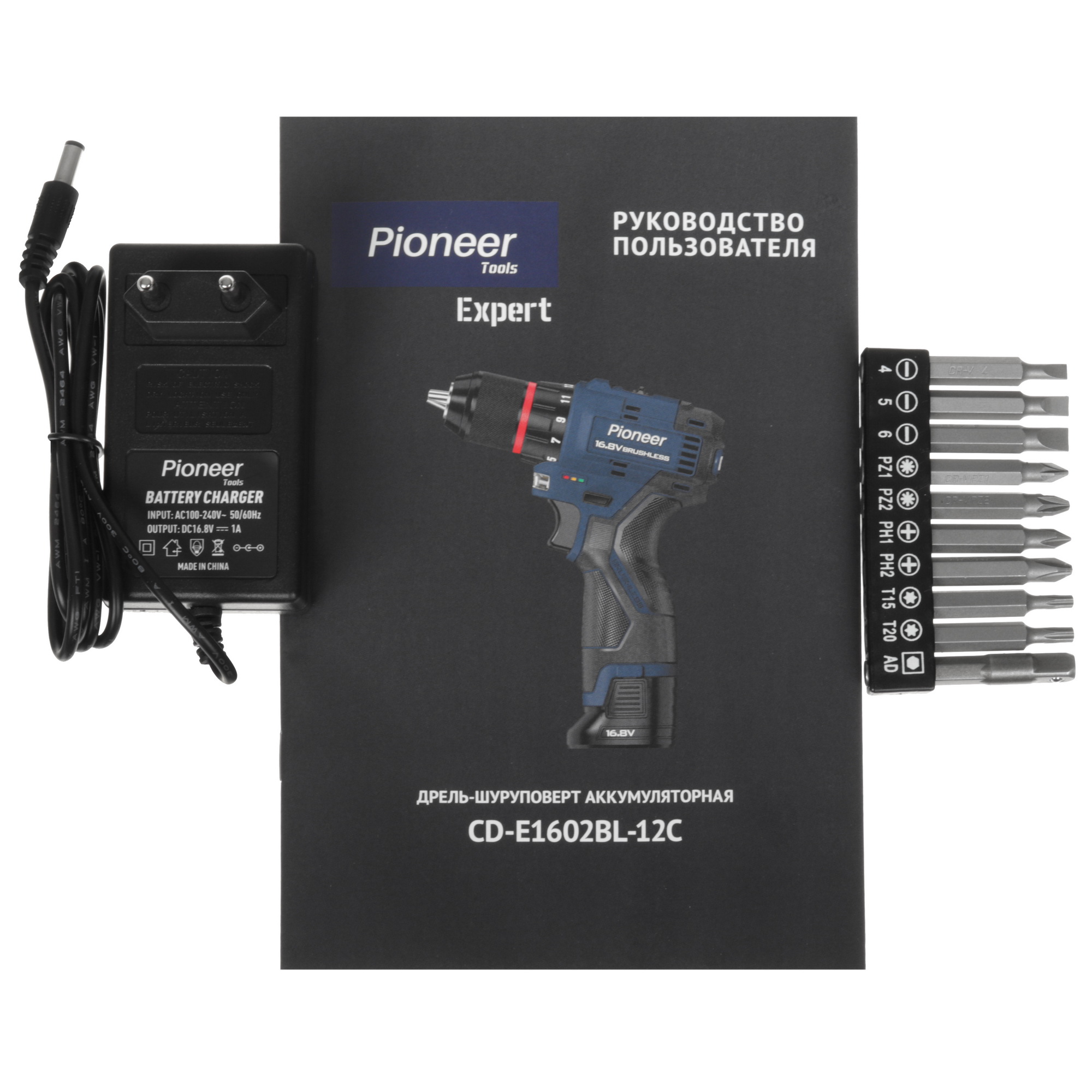 Дрель-шуруповерт Pioneer CD-E1602BL-12C 9297406 STDN-0094685 - Вид №10