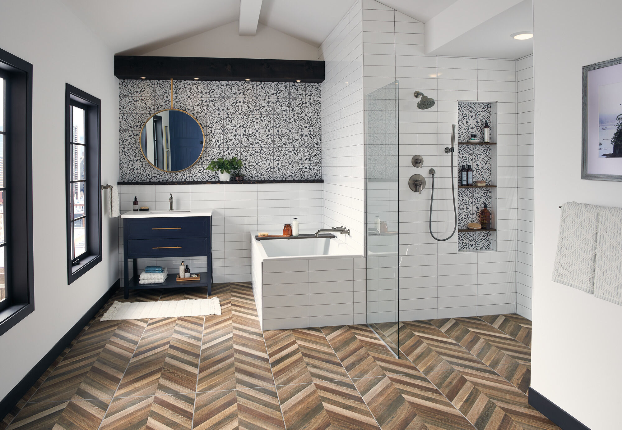 74824-KS Вешалка для полотенец 24 дюйма Delta Faucet Bowery Черный нержавеющий - Вид №1