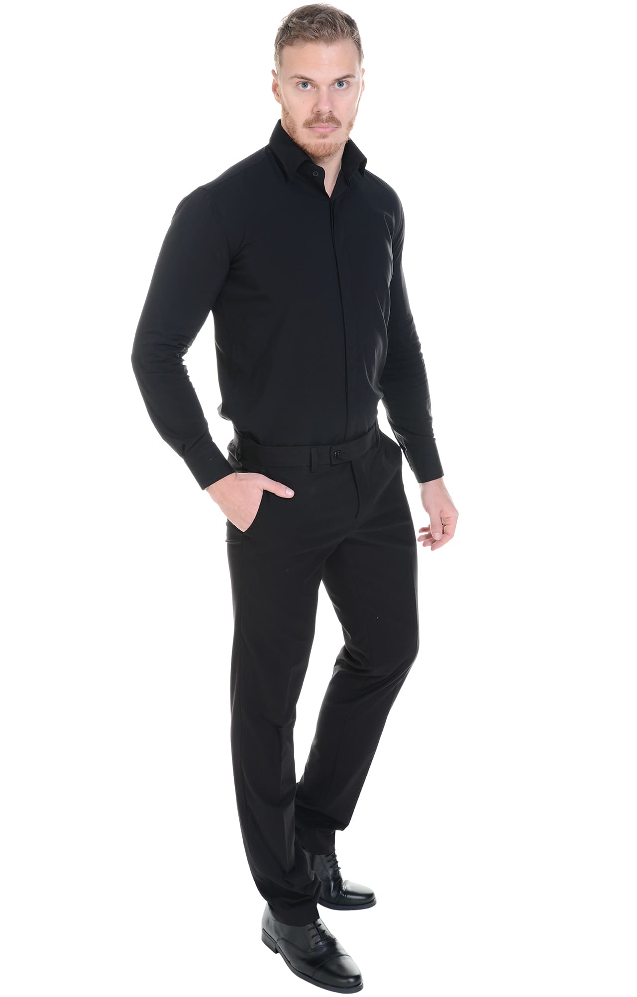 62477 Рубашка мужская  black El-Risto  Корпоративная одежда  размер 41/170-176  - Вид №10