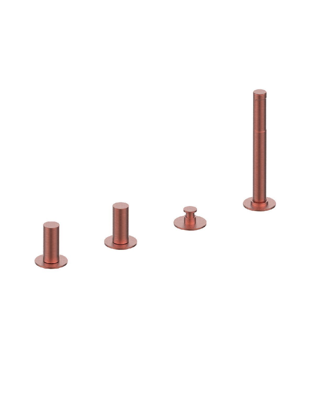 Смеситель для ванны с 4 отверстиями и ручным душем Rubinetterie Frattini Pepe XL ARCH-00026690 - Вид №4