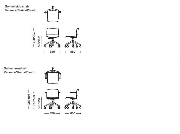 Поворотный операционный офисный стул с подлокотниками Howe 40/4 ARCH-00082346 - Вид №6