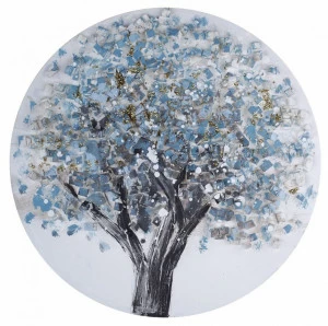 Картина круглая фактурная голубая 50 см Tomas Stern TOMAS STERN  00-3872622 Голубой;серый;разноцветный