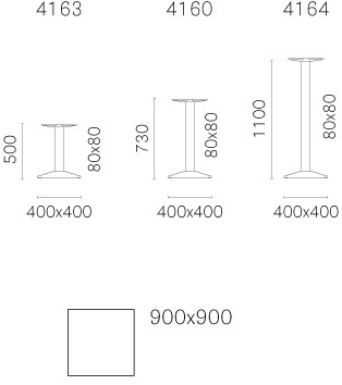 Pedrali Квадратный стальной стол sun-id-1448389 - Вид №3
