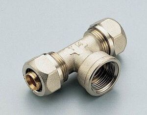 Тройник ВР 16х1/2"x16 TIEMME