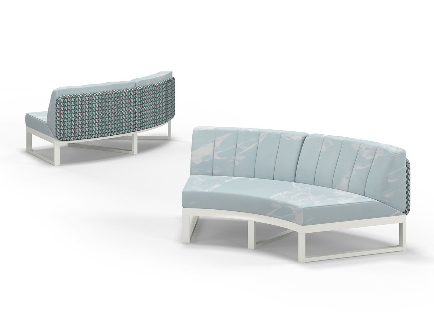 Тканевый изогнутый модульный садовый диван MAMAGREEN Munia ARCH-00029791 - Вид №7