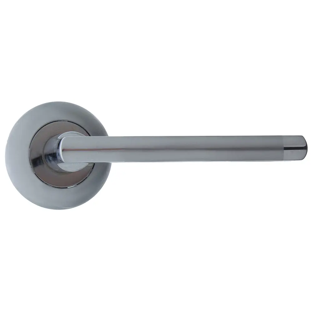 Ручки дверные на розетке Inspire ZC-12-L1/S1, ЦАМ, цвет глянцевый хром 15475851 STLM-2012113 