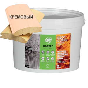 98267776 Пропитка-эмаль для обновления старого дерева DecoGuard кремовая 2 л STLM-0612579 ОБЕРЕГ