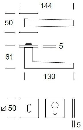 Reguitti Ручка из нержавеющей стали на розетке Seoul Aq17mrq0135 - Вид №2