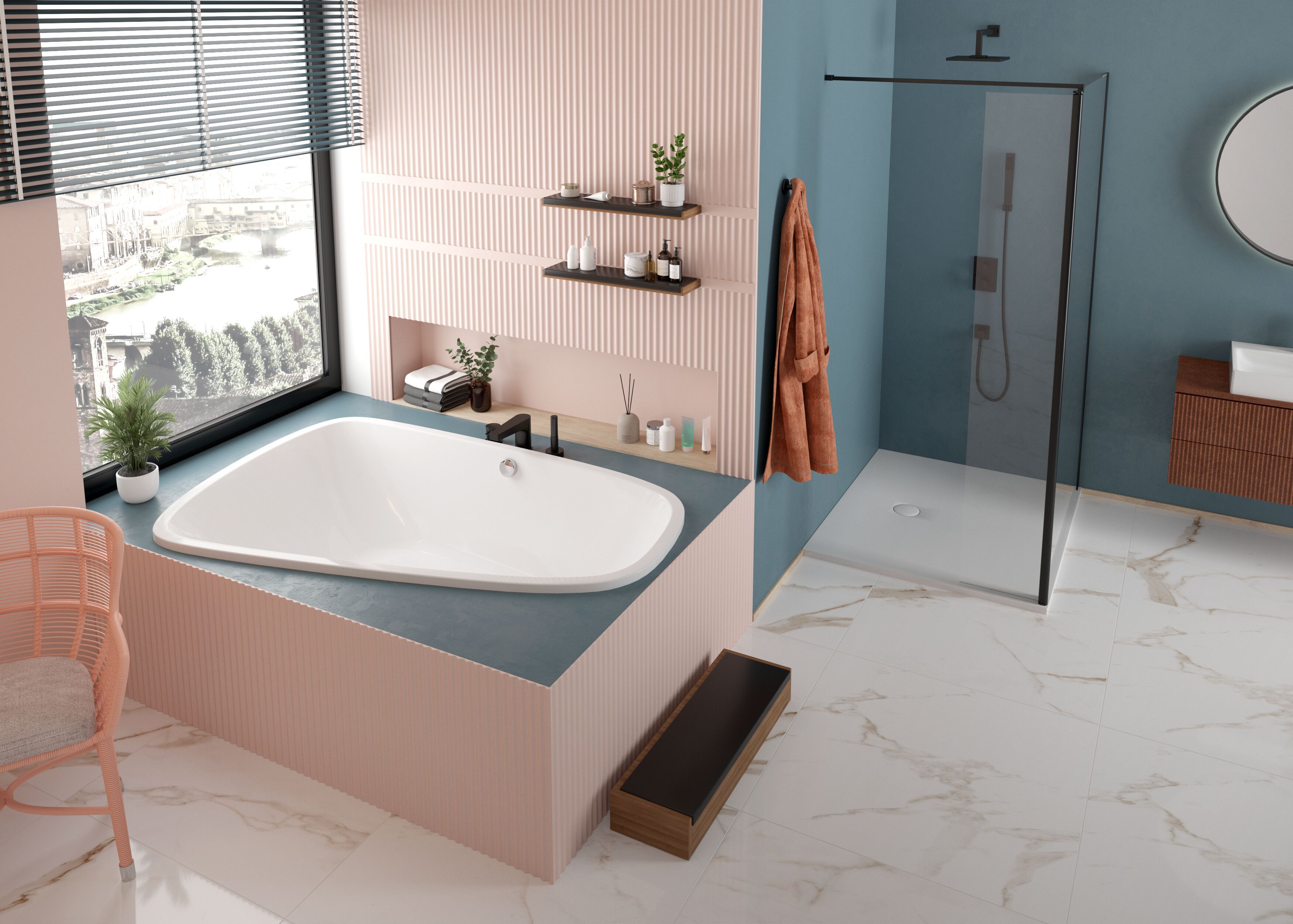 2-местная акриловая ванна с утопленной хромотерапией HOESCH DUO ARCH-00135606 - Вид №2