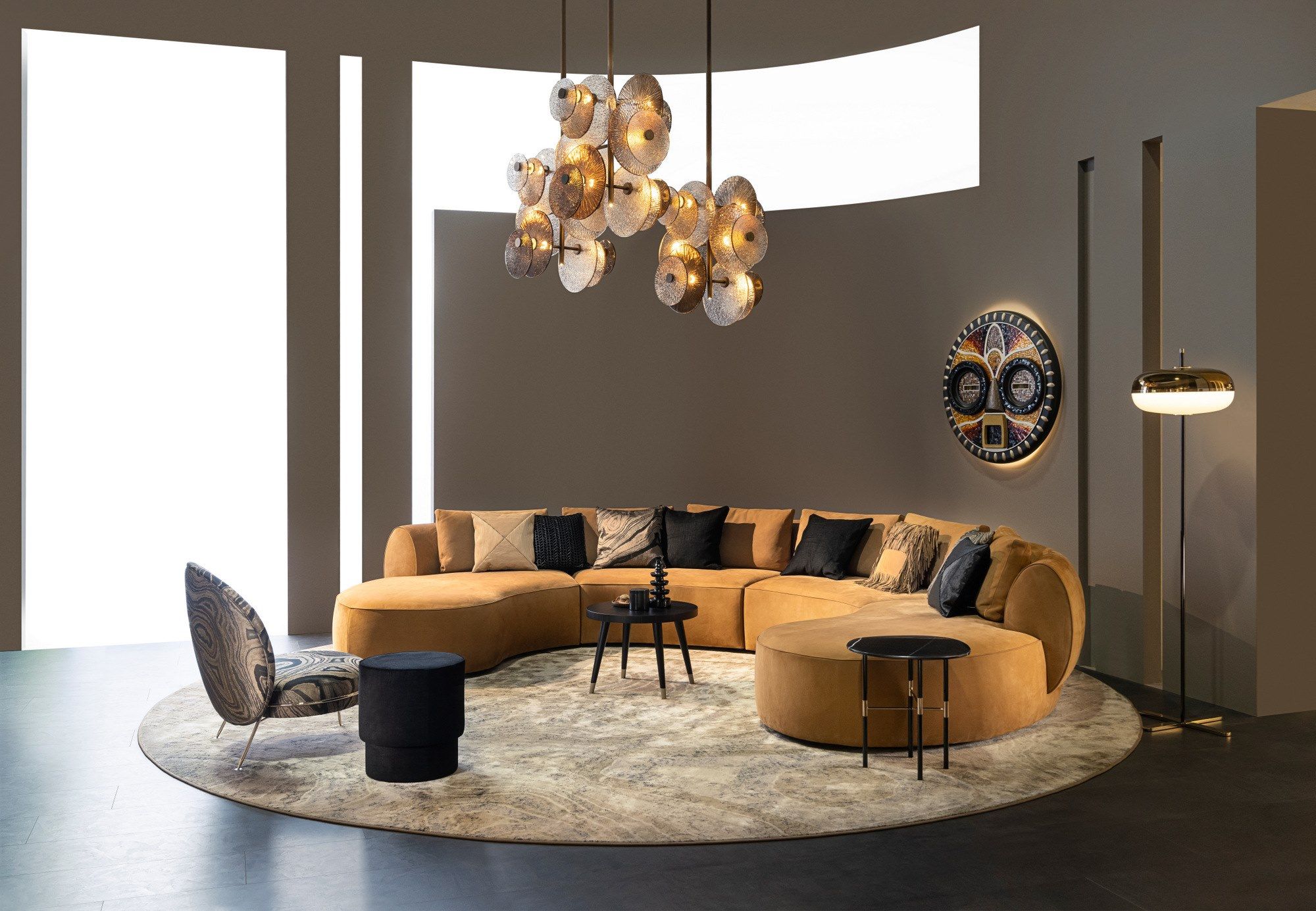 Секционный диван из изогнутой ткани Sicis Botero ARCH-00116512 - Вид №8