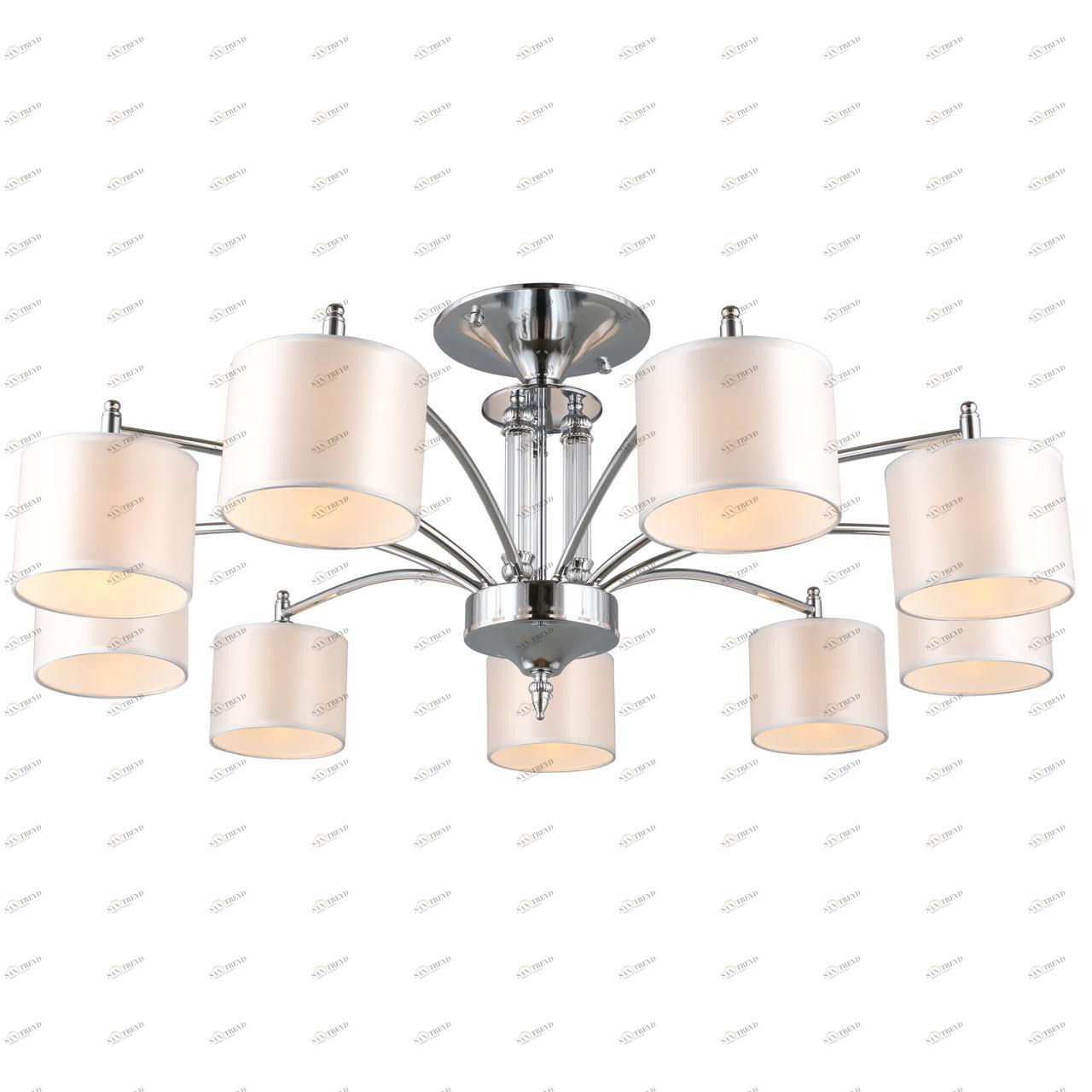 Потолочная люстра Omnilux Alghero OML-64707-09 OMNILUX ДИЗАЙНЕРСКИЕ, ALGHERO 328305 Белый;хром 