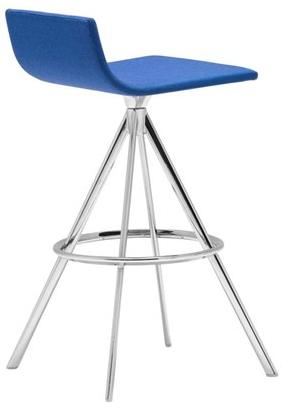 Andreu World Поворотный барный стул из ткани Lineal Bq0642 - Вид №9