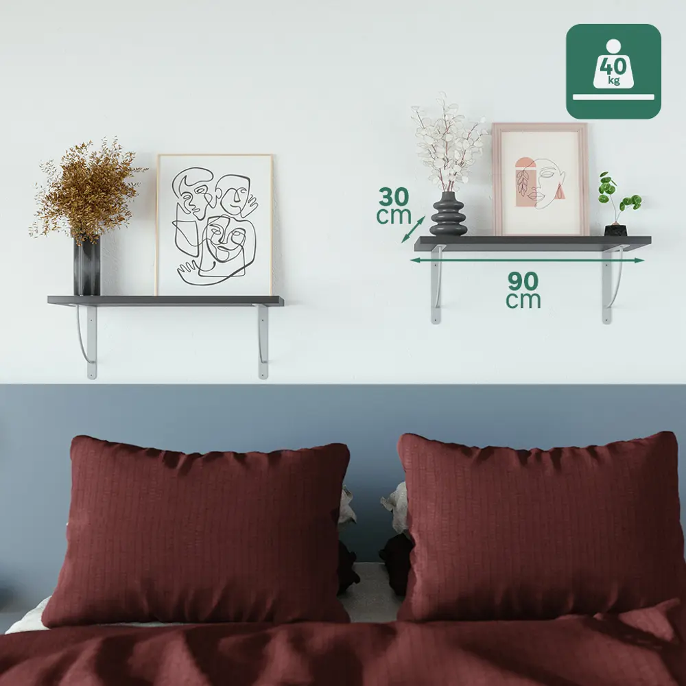 Утилитарный кронштейн Bi Bop 23x23 см нагрузка до 40 кг цвет серый Santreyd Bibop STLM-2007555 - Вид №5