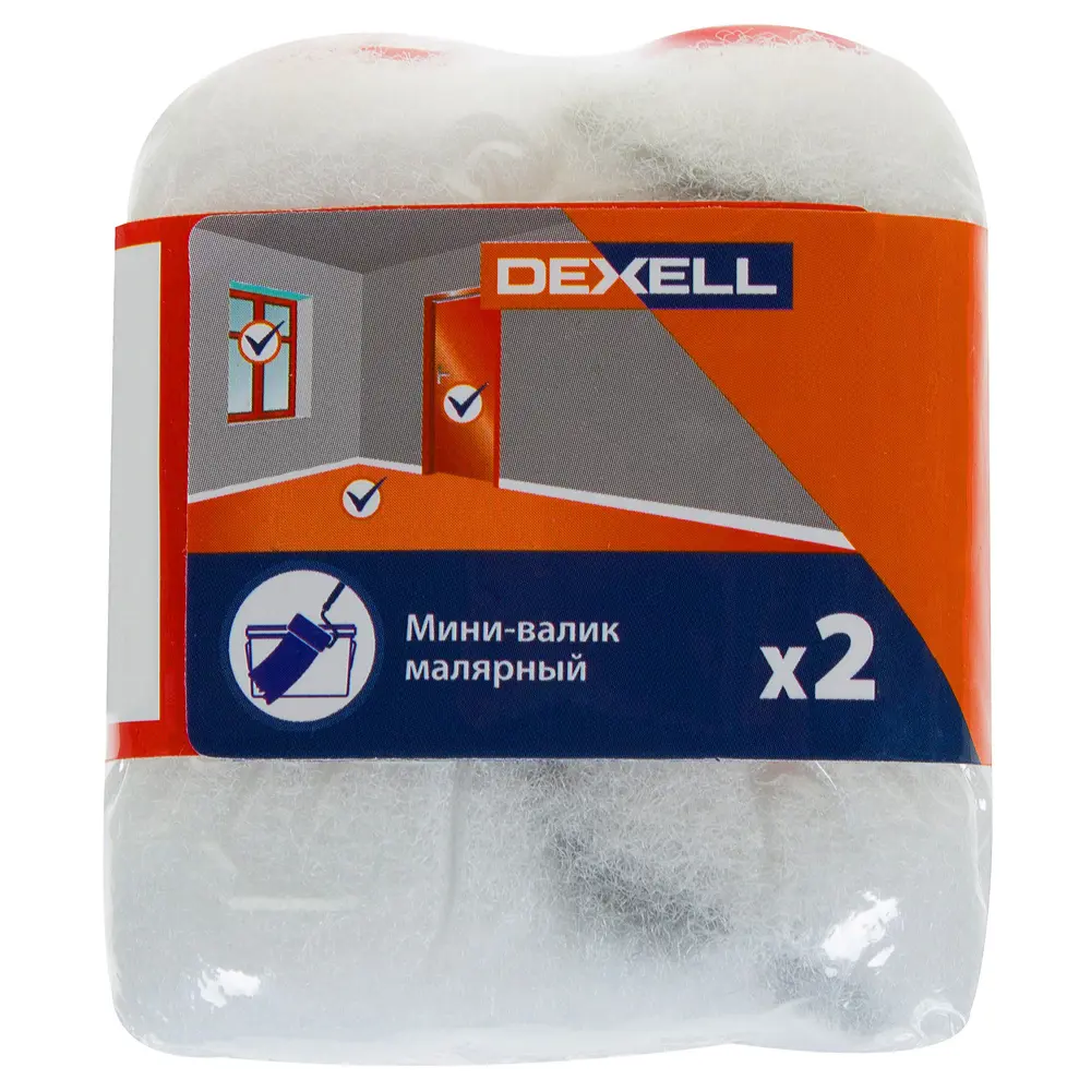 Мини-валик для алкидов Dexell 60 мм 2 шт. 15161501 STLM-2093793 DEXTER  - Вид №2