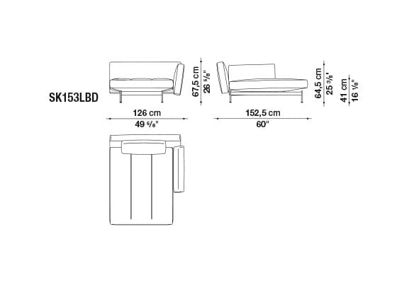 Секционный диван из ткани B&B Italia SAKé ARCH-00142615 - Вид №6