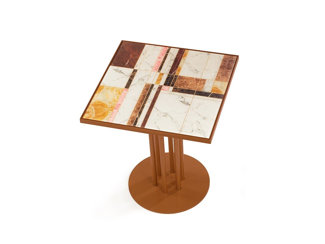 Квадратный стол из стекла и металла Mambo Unlimited Ideas PRAGA ARCH-00149242 - Вид №11