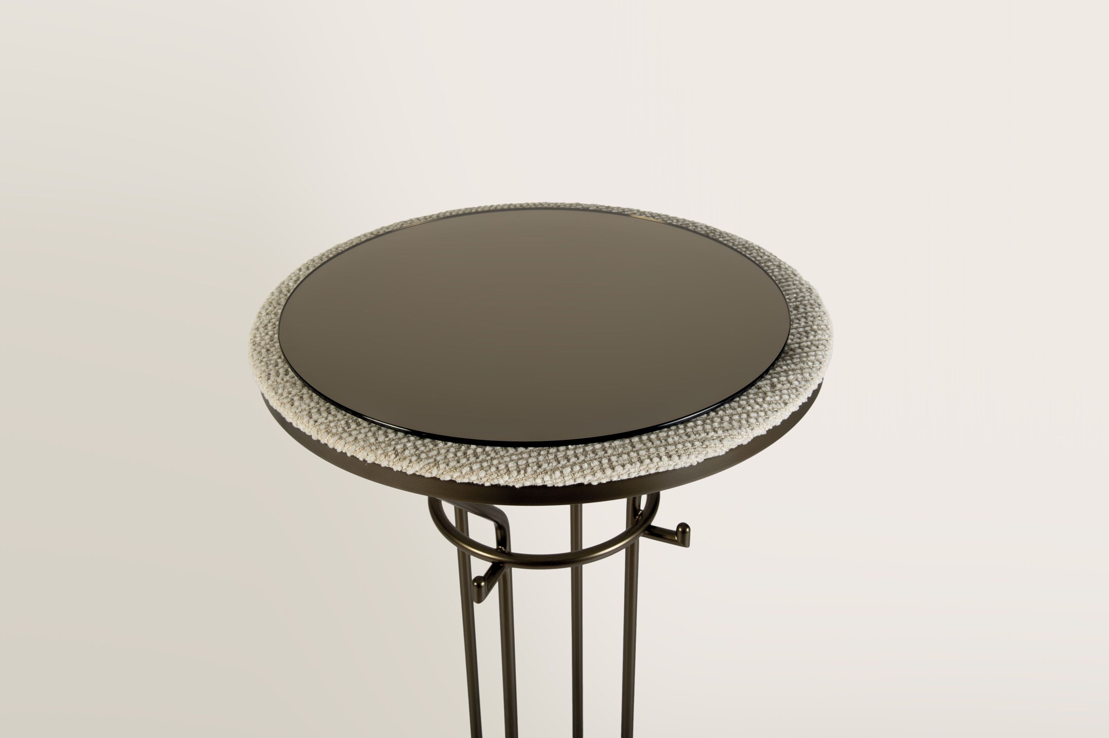 Высокий круглый стол из стали и стекла Galbiati Exclusive Interiors ARCH-00058227 - Вид №1