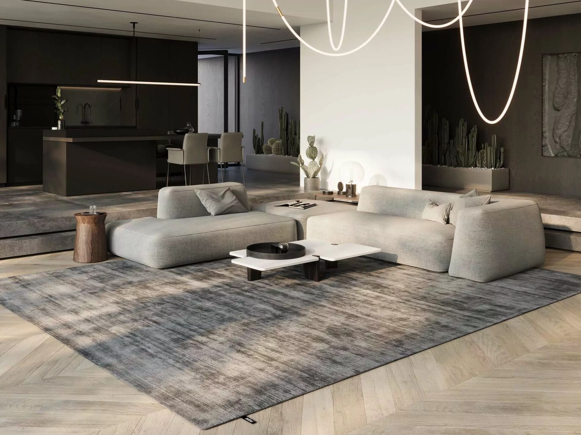 Изготовленный на заказ ковер ручной работы из тенселя miinu EVOLUTION ARCH-00119641 - Вид №1