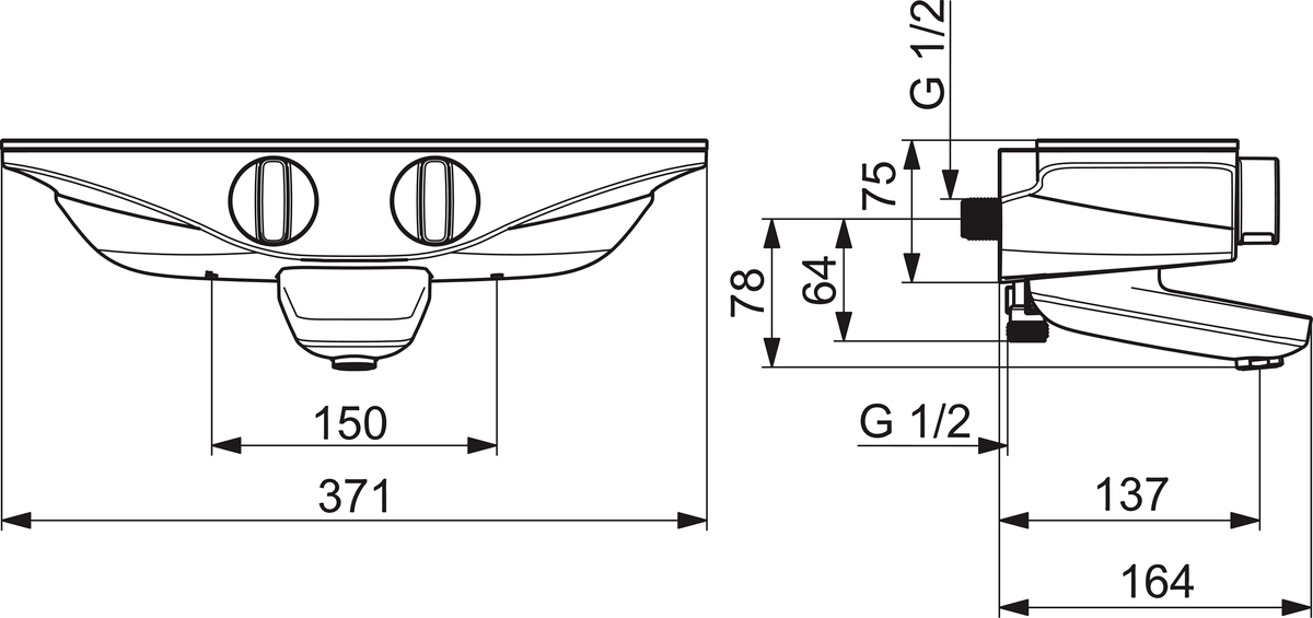 Oras 7540-11 Cмеситель для ванны и душа 7540-11 Esteta Хром/Белый  - Вид №1