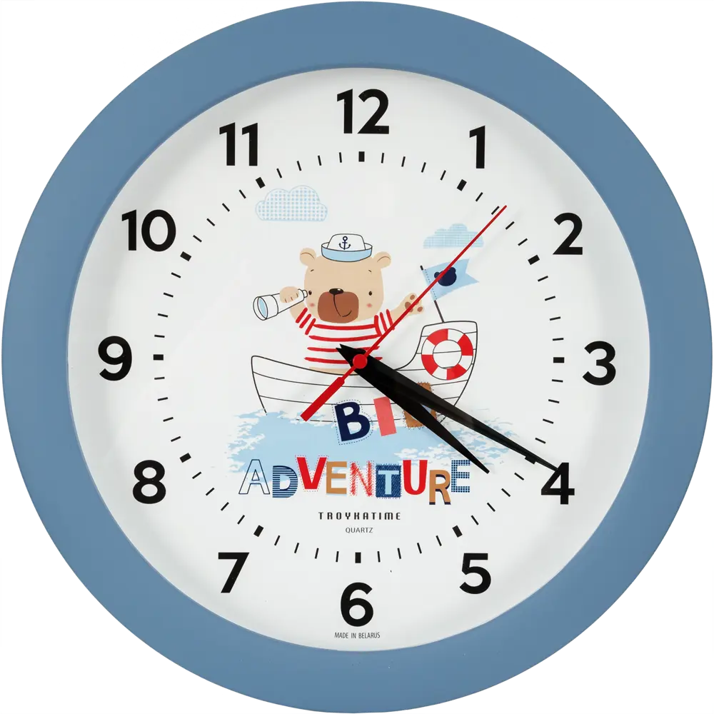 Часы настенные «Мишка» круглые 29 см цвет морской TROYKATIME STLM-2211052