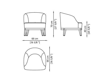 Кресло из нубука с подлокотниками Paolo Castelli Вдохновение ARCH-00085029 - Вид №12