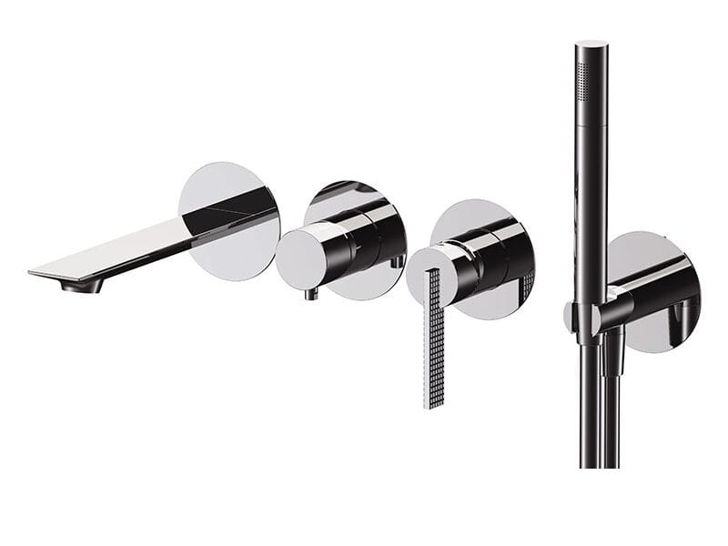 Настенный набор для ванны с 4 отверстиями и ручным душем Daniel Rubinetterie Club ARCH-00118861 - Вид №1