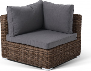 YH-C1031W brown "Лунго" модуль угловой с подушками, коричневый 4SIS
