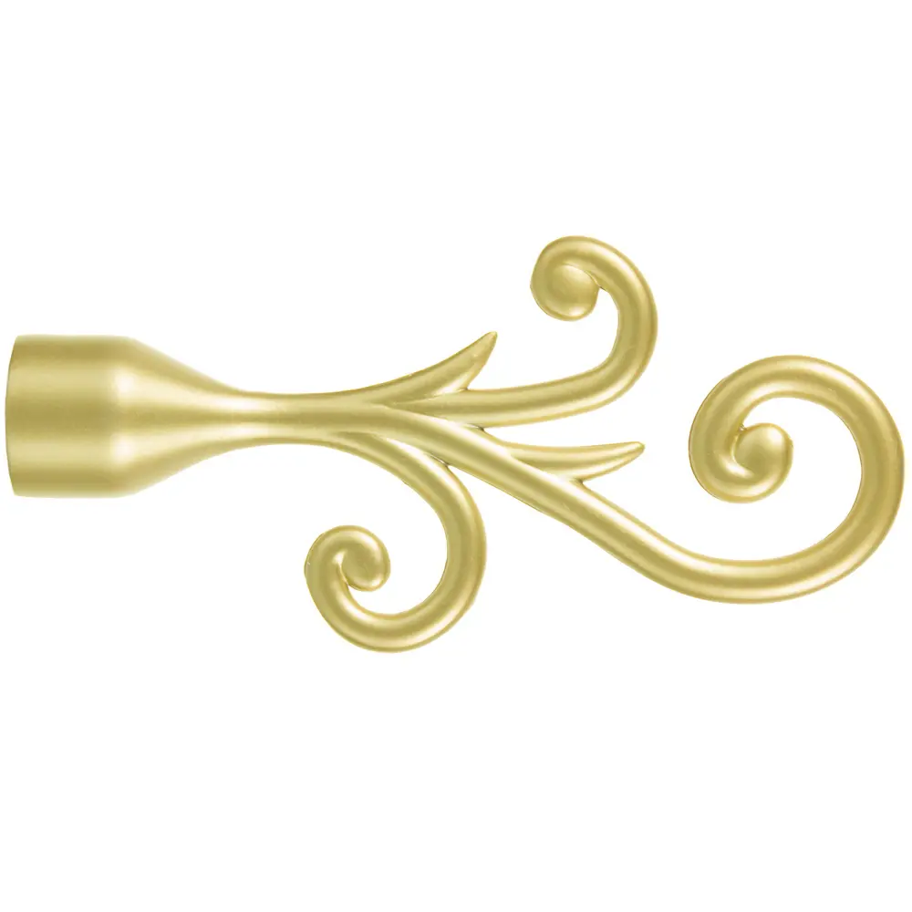 Наконечник «Завитки» 12 см цвет золото матовое INSPIRE STLM-2036943