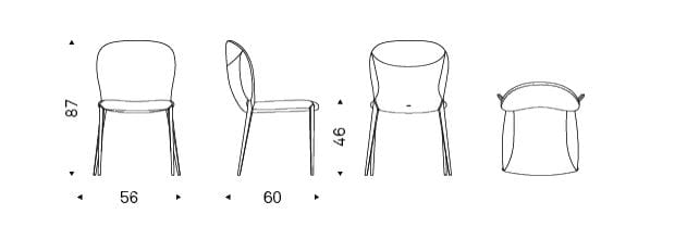 Кожаный мягкий стул Cattelan italia NANCY ML ARCH-00138891 - Вид №2
