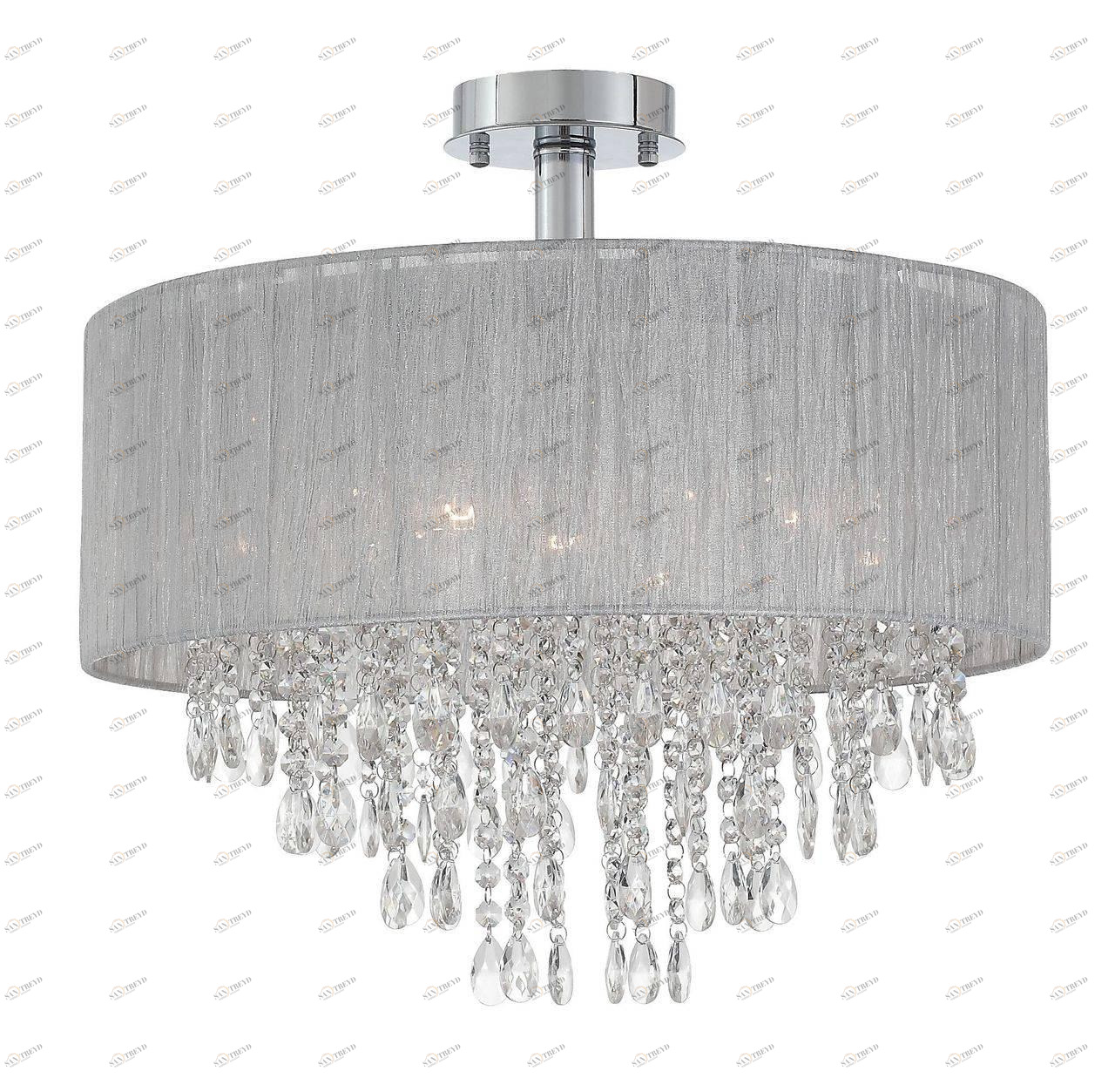 Потолочная люстра ST Luce Lusso SL893.102.07 ST LUCE ДИЗАЙНЕРСКИЕ, LUSSO, ДВУХЪЯРУСНЫЕ 058456 Серебро 