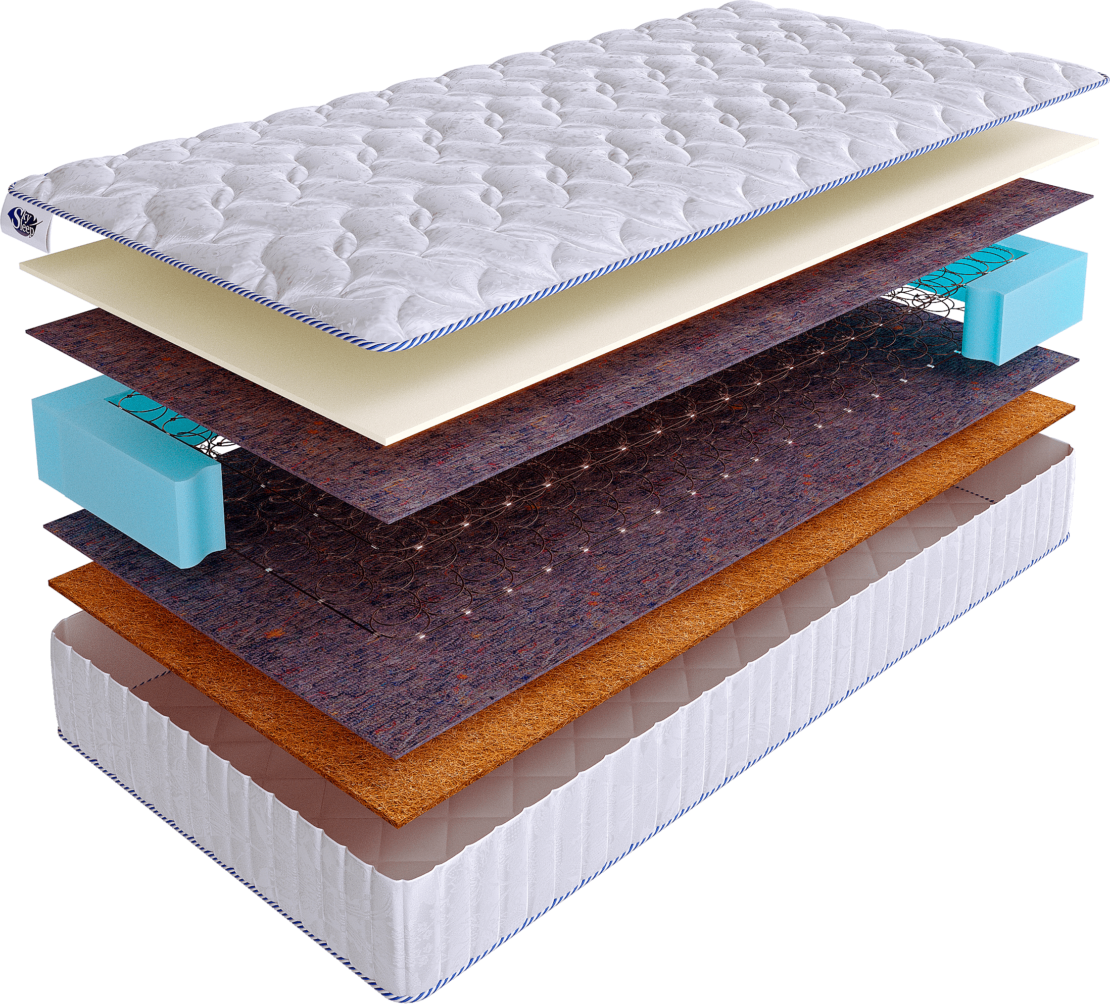 90958629 Матрас ENJOY FOAM HARD BS 170x190 см зависимый пружинный блок STLM-0427929 SKYSLEEP
