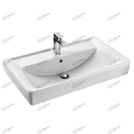 1WH302084 Подвесная раковина настенная прямоугольная AQUATON АМЕРИНА ДАКОТА белая