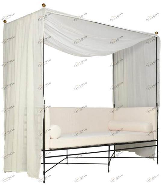 JANUS et Cie Садовый диван с балдахином из нержавеющей стали Amalfi sun-id-1437118