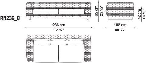 B&B Italia Outdoor Диван Textilene Ray outdoor sun-id-1456367 - Вид №3