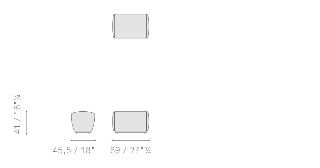 Подставка для ног с кожаной подкладкой Poltrona Frau коллекция-диваны и кресла ARCH-00068097 - Вид №5
